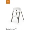 Stokke Steps Bundles Beech 2024 Hazy Grey/White drevená stolička na kŕmenie