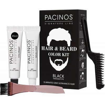 PACINOS Hair & Beard Color Kit Black 30 + 30 ml