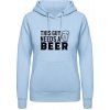 AWDis Hoodie Mikina - Nápis - Tento chlap potrebuje Pivo - Nebeská modrá - L - Dámske