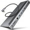 AXAGON HMC-4KX3 USB 5Gbps hub, 3x USB-A, 2x HDMI, DP, RJ-45, SD/microSD, audio, PD 100W, kabel 40cm (HMC-4KX3)
