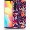 Picasee silikónový čierny obal pre Xiaomi Mi Note 10 Lite - Purple Leaf