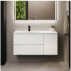 BATH DELUXE Kúpeľňová skrinka s umývadlom HELSINKI 115 cm ľavá/biela BT0183+BT0194 + záruka 3 roky zadarmo