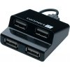Connect IT USB hub 4 porty STEP - čierny