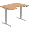 Pracovný stôl Motion Ergo, PO, 2S, 120x70,5-120,5x90 cm, buk/sivá - 1 kus - 1 KS - pamäťové - 60 mesiacov - elektrický polohovateľný - stôl - 90 cm - Hobis - 120 cm - Motion Ergo - 70,5 - 120,5 cm - b