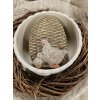 Clayre & Eef Dekorácia hnedé vajíčko so sliepočkou - 9*8*10 cm - Clayre & Eef