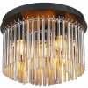 GLOBO 15698D GORLEY stropné svietidlo D320mm 5xE14 matná čierna, dymová