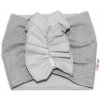 BABY NELLYS Detská čelenka Turban, sivá, 2 - 3 roky, 92/98 (18-36m)