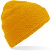 Beechfield Čepice B 50N, bio bavlna, pletená COT53005008599-mustard UNI Hořčicová