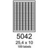 etikety RAYFILM 25,4x10 univerzálne biele eco R0ECO5042F (1.000 list./A4)