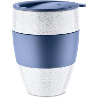 Koziol L Aroma To Go Organic modro biely plastový termo pohár 400 ml
