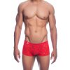 MOB Rose Lace Boy Short Red S/M