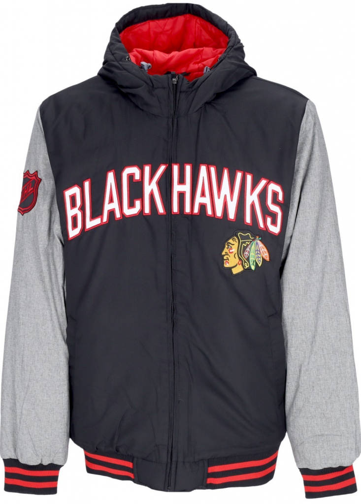 G-III pánská bunda Chicago Blackhawks Cold Front Polyfilled Padded jacket w. Hood Tým: Chicago Blackhawks