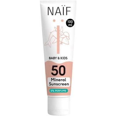 NAIF Ochranný krém na opaľovanie SPF 50 pre deti a bábätká bez parfumácie 100 ml