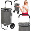 Nákupný vozík Trolej polyester sivý 40 l na kolieskach skladací