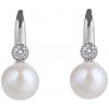 Mýl Strieborné visiace perlové náušnice 30824706