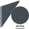 Al profil 200 x 16 x 6000 mm, lak so štruktúrou RAL 7016