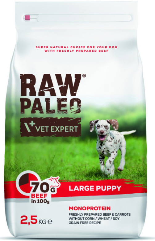 VetExpert Raw Paleo Puppy Large beef 2,5 kg