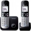 Bezdrôtový telefón Panasonic KX-TG6812 Čierny, 2 slúchadlá