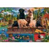 SCHMIDT Puzzle Psia rodinka pri jazere 1000 dielikov