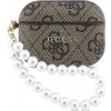 Guess PU 4G Classic Logo Pearl Strap Púzdro pre AirPods 3 Pro hnedé 57983128159