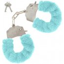 Kovové putá s modrým plyšom Toy Joy Furry Fun Cuffs Blue