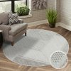 Moderný okrúhly koberec LINDO 8877 - zelený Priemer koberca: 120cm
