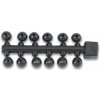 24ks - Korálky Anaconda Tapered Bore Beads army zelená 6mm
