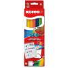 Kores Jumbo Starter Set - 6x trojhranné pastelky 5 mm + 1x Coach tužka + strúhadlo + guma (93507)