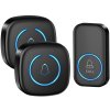 Cacazi Bezdrôtový zvonček A6 – sada 2× prijímač + 1× tlačidlo, čierny