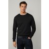 MIKINA HACKETT LONDON DOUBLE KNIT CREW BLACK