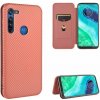 Peňaženkové Carbon puzdro na Motorola Moto G8 Power - hnedá