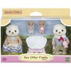 Sylvanian Families Rodina morských vydier Sada Kočík pre dvojičky Figúrky