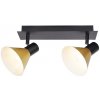 Rabalux 3158 prisadené stropné bodové svietidlo Alvaro 2x40W | E14 - čierna, zlatá