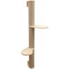 KERBL 80918 TIMBER škrabadlo s drevenými odpočívadlami pre mačky, dĺžka 127 cm, s jutou