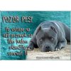 Pozorpes.sk, výstražná tabuľka (Americký pittbullteriér)