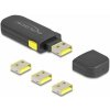Delock - USB port blocker set - pro zásuvku USB typ A - černá, žlutá