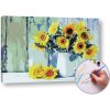 Maľovanie podľa čísel SLNEČNICE VO VÁZE – stredná náročnosť