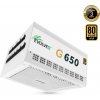 EVOLVEO G650, zdroj 650W, 80+ GOLD, ATX 3.1, aPFC, 140 mm ventilátor, plně modulární, záruka 3 roky, bílý