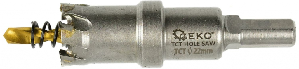 Korunkový vrták do kovu TCT, 22mm, Geko G39683