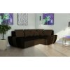 Rohová rozkladacia sedačka AGER tmavohnedá-svetlohnedá