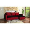 Rohová rozkladacia sedačka LAREDO čierno-červená