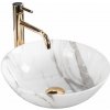 Rea Stella, umývadlo na dosku 355x355x135 mm, imitácia kameňa-Aiax Shiny, REA-U9088