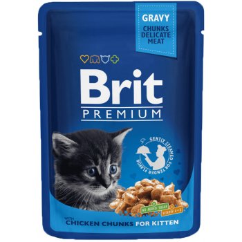 Brit Premium Cat Chicken Chunks for Kitten 24 x 100 g