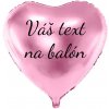 PartyDeco Fóliový balón s textom Ružové srdce 61 cm