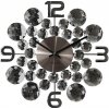 Nástenné hodiny LAVVU LCT1031 CRYSTAL Jewel, Antracit, 34 cm