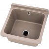 Gamma Riva, univerzálna plastová výlevka 40x38x22,8 cm + sifón, 1-komorová, béžová, GMA-KGR40-B