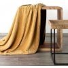 Mäkká vzorovaná deka v medovej farbe žltá Šírka 170 cm | Dĺžka 210 cm