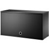 String Komoda String Cabinet with flip door, black stained ash