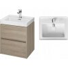 Cersanit Crea, závesná skrinka s umývadlom 50cm, set B113, dub, S801-287