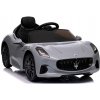 Megacar Maserati GranTurismo, USB, MP3,EVA kolesá,kožené sedadlo,predé a zadné LED svetlá, 2x45W, 12V 4,5Ah, sivé